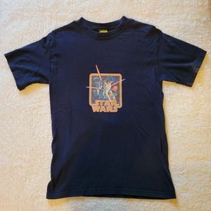 Vintage 90's Star Wars retro Navy Blue T-shirt Men's Medium